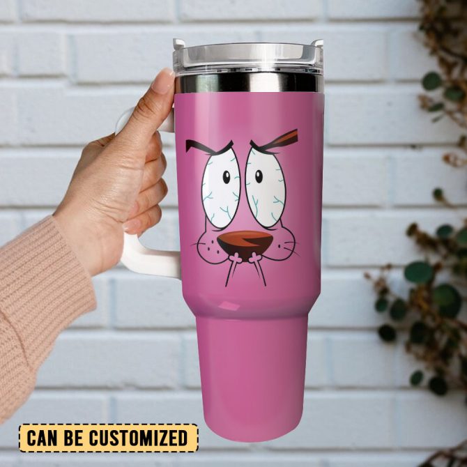 Courage The Cowardly Dog Tv Series Custom Stanley Quencher 40Oz Stainless Steel Tumbler With Handle - Image 2