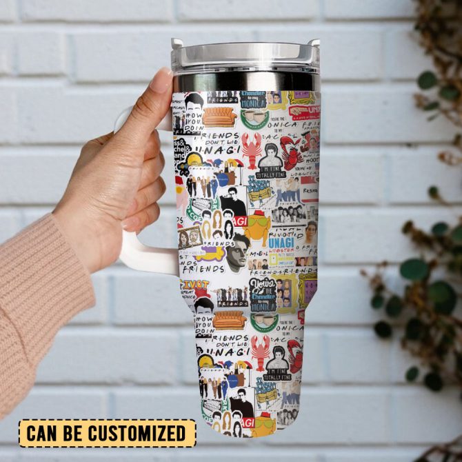 Friends Tv Series Custom Stanley Quencher 40Oz Stainless Steel Tumbler With Handle - Image 2