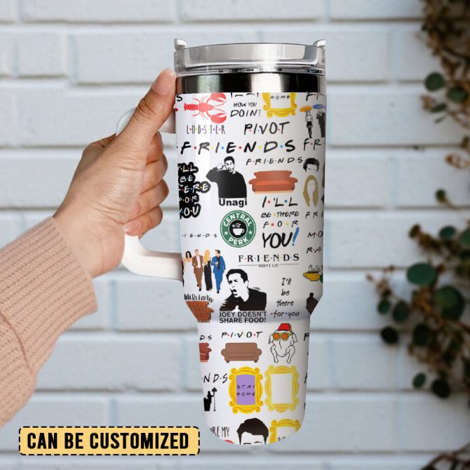 Friends Tv Series Custom Stanley Quencher 40Oz Stainless Steel Tumbler With Handle - Image 2