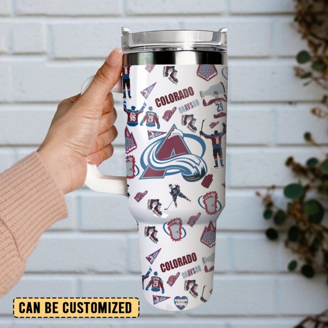 Colorado Avalanche Ice Hockey Nhl Sport Custom Stanley Quencher 40Oz Stainless Steel Tumbler - Image 3