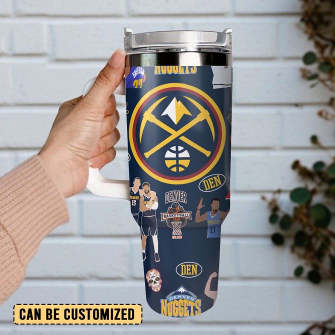 Denver Nuggets Basketball Nba Sport Custom Stanley Quencher 40Oz Stainless Steel Tumbler - Image 3