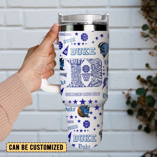 Duke Blue Devils Basketball Ncaa Sport Custom Stanley Quencher 40Oz Stainless Steel Tumbler - Image 3