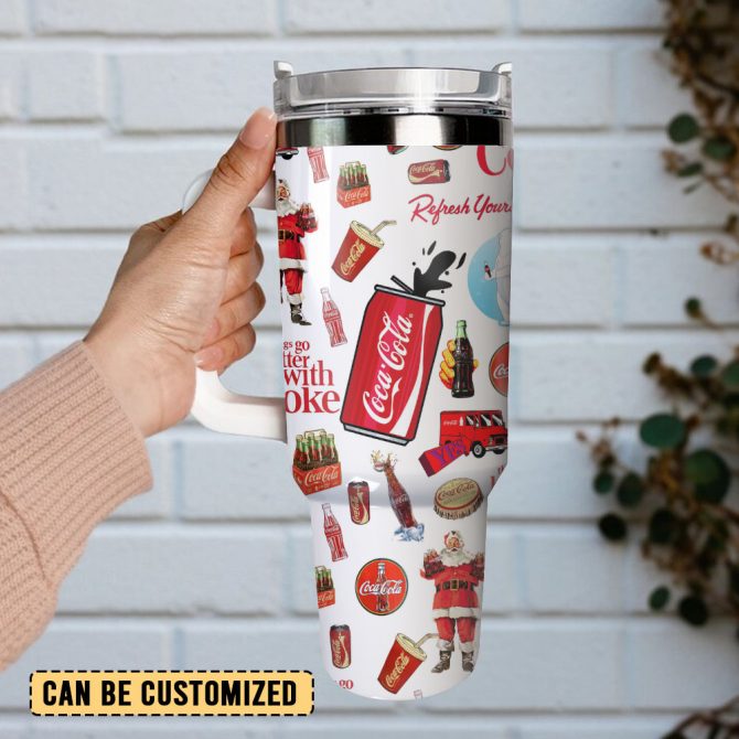 Coca Cola Drinks Custom Stanley Quencher 40Oz Stainless Steel Tumbler - Image 3