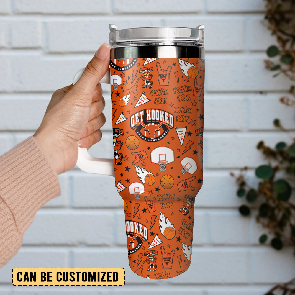 Texas Longhorns Football Ncaa Sport Custom Stanley Quencher 40Oz Stainless Steel Tumbler - Image 3