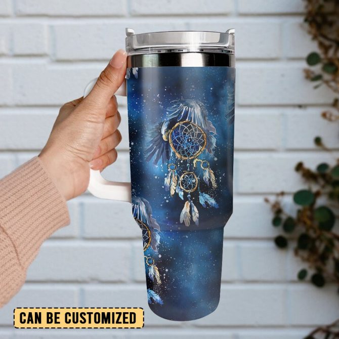 Dream Catcher Native American Custom Stanley Quencher 40Oz Stainless Steel Tumbler - Image 3
