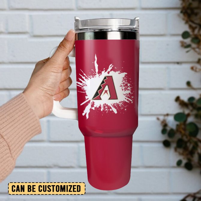 Arizona Diamondbacks Baseball Mlb Sport Custom Stanley Quencher 40Oz Stainless Steel Tumbler - Image 3