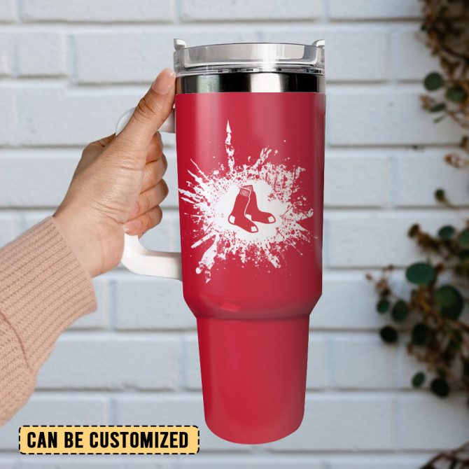 Boston Red Sox Baseball Mlb Sport Custom Stanley Quencher 40Oz Stainless Steel Tumbler - Image 3