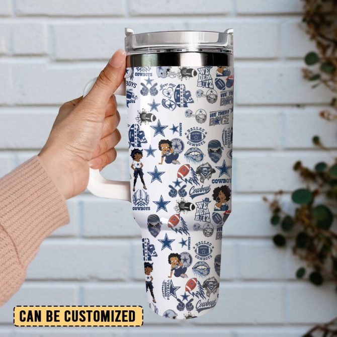 Dallas Cowboys Football Nfl Sport Custom Stanley Quencher 40Oz Stainless Steel Tumbler - Image 2