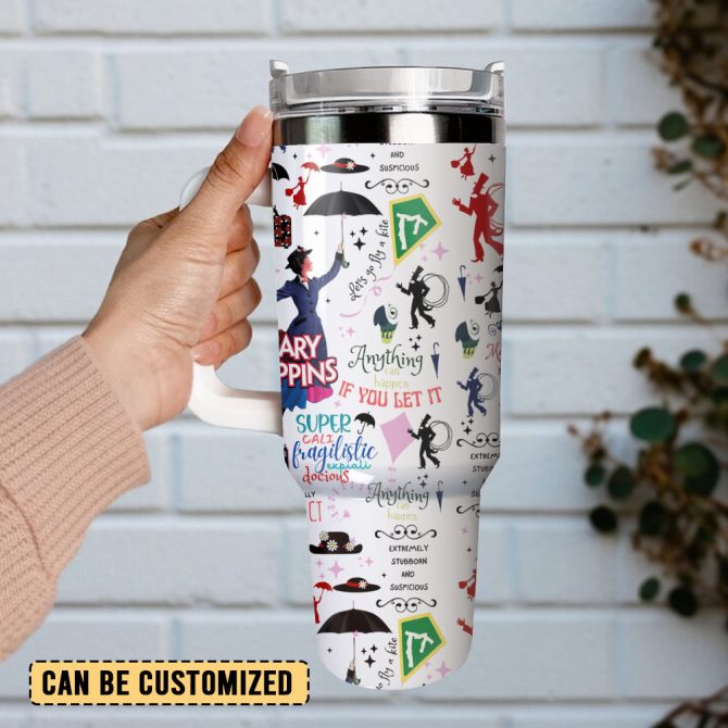 Mary Poppins Movie Custom Stanley Quencher 40Oz Stainless Steel Tumbler - Image 3