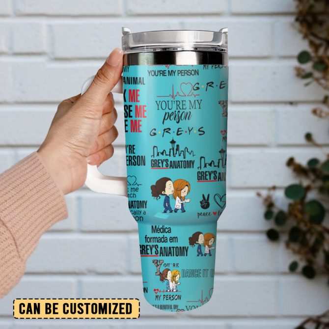Grey’S Anatomy Tv Series Custom Stanley Quencher 40Oz Stainless Steel Tumbler - Image 3