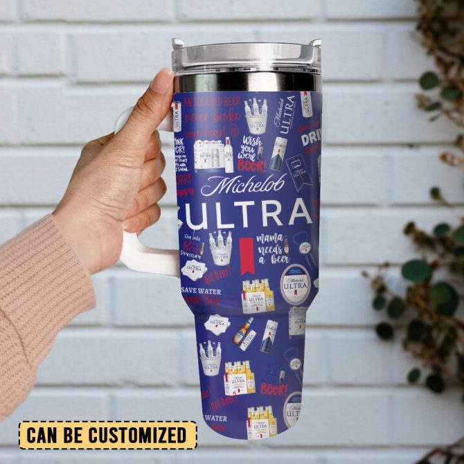 Michelob Ultra Beer Custom Stanley Quencher 40Oz Stainless Steel Tumbler - Image 2