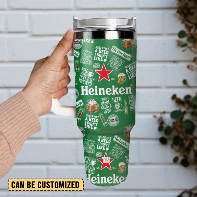 Heineken Beer Custom Stanley Quencher 40Oz Stainless Steel Tumbler - Image 3