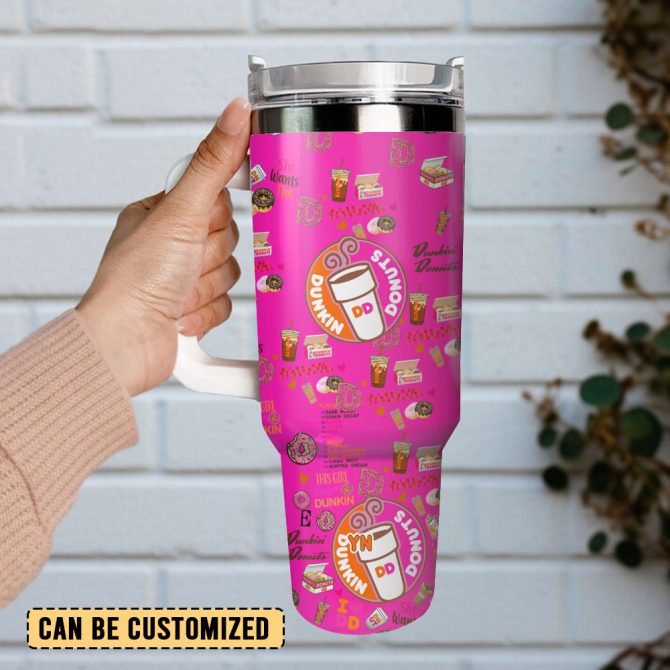 Dunkin Donuts Drink Custom Stanley Quencher 40Oz Stainless Steel Tumbler - Image 2