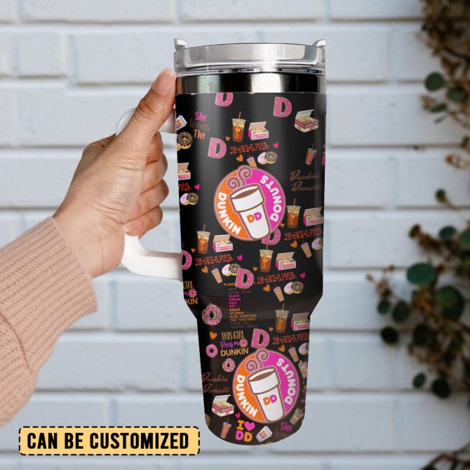 Dunkin Donuts Drink Custom Stanley Quencher 40Oz Stainless Steel Tumbler - Image 2