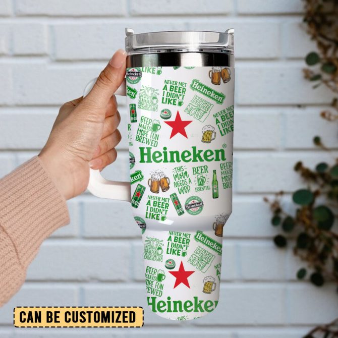 Heineken Beer Custom Stanley Quencher 40Oz Stainless Steel Tumbler - Image 2