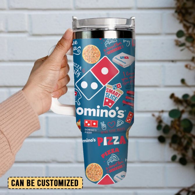 Domino’S Pizza Food Custom Stanley Quencher 40Oz Stainless Steel Tumbler - Image 4