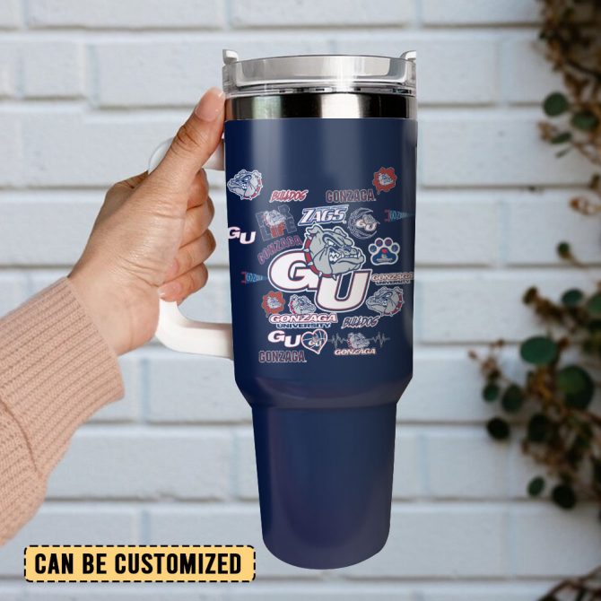 Gonzaga Bulldogs Ncaa Sport Custom Stanley Quencher 40Oz Stainless Steel Tumbler - Image 2