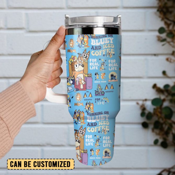 Bluey Movie Custom Stanley Quencher 40Oz Stainless Steel Tumbler - Image 3