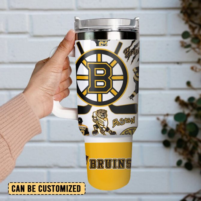 Boston Bruins Nhl Sport Custom Stanley Quencher 40Oz Stainless Steel Tumbler - Image 3