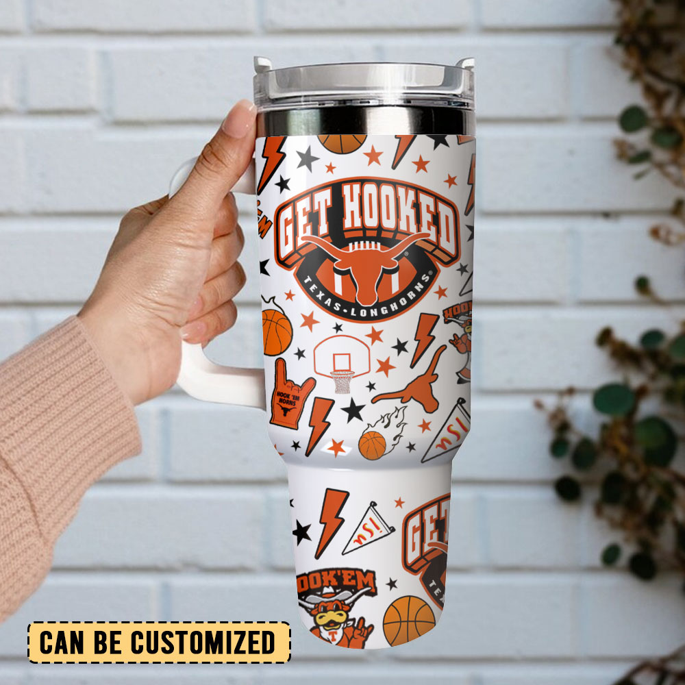 Texas Longhorns Ncaa Sport Custom Stanley Quencher 40Oz Stainless Steel Tumbler - Image 3