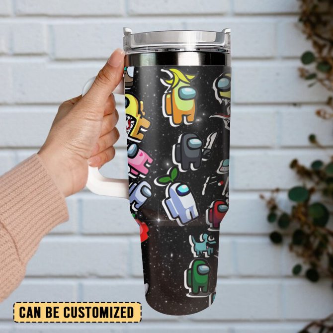 Among Us Trap Song Music Custom Stanley Quencher 40Oz Stainless Steel Tumbler - Image 2
