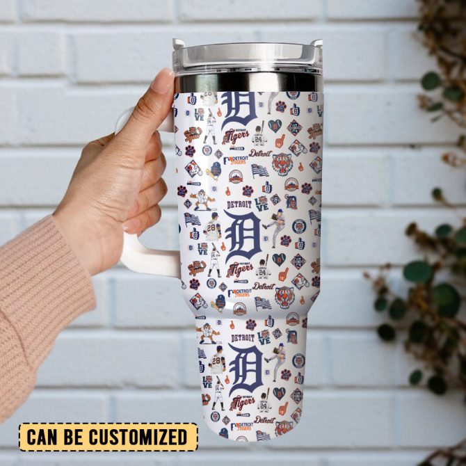 Detroit Tigers Baseball Mlb Sport Custom Stanley Quencher 40Oz Stainless Steel Tumbler With Handle - Image 2