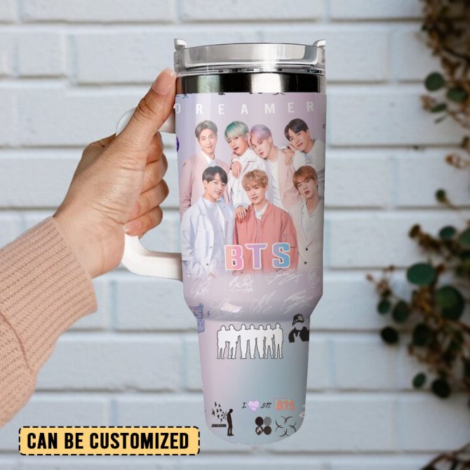 Bts Music Custom Stanley Quencher 40Oz Stainless Steel Tumbler With Handle - Image 2