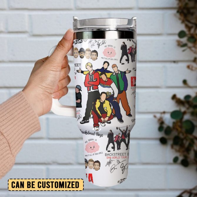 Backstreet Boys Music Custom Stanley Quencher 40Oz Stainless Steel Tumbler With Handle - Image 2