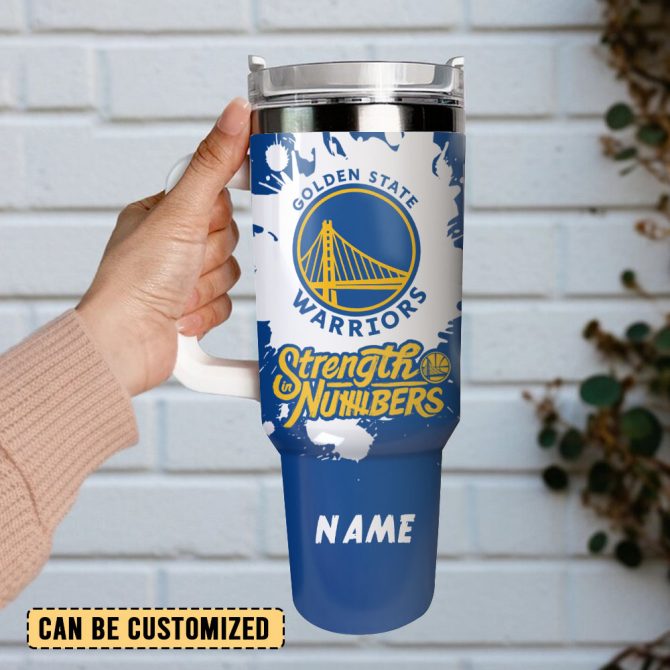 Golden State Warriors Basketball Nba Sport Custom Stanley Quencher 40Oz Stainless Steel Tumbler With Handle - Image 2