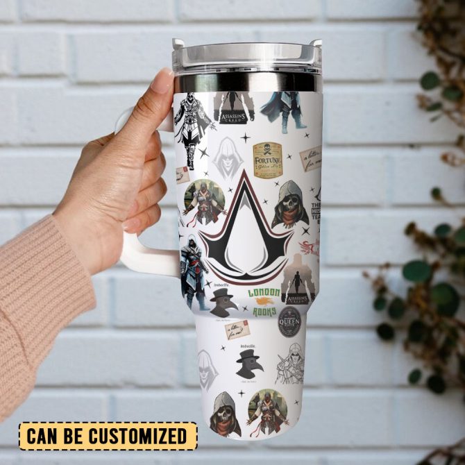 Assassin’S Creed Games Custom Stanley Quencher 40Oz Stainless Steel Tumbler With Handle - Image 2