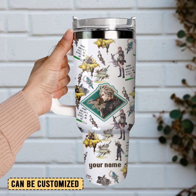 Final Fantasy Game Custom Stanley Quencher 40Oz Stainless Steel Tumbler With Handle - Image 2