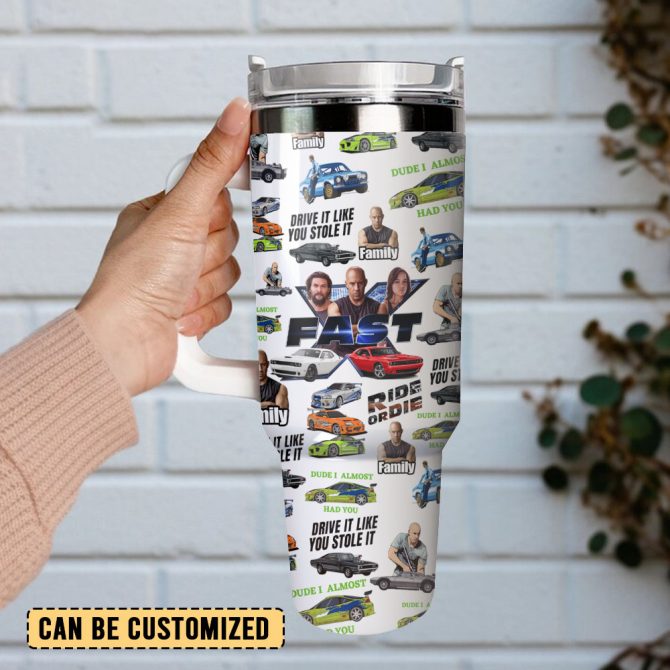 Fast And Furious Movie Custom Stanley Quencher 40Oz Stainless Steel Tumbler With Handle - Image 2