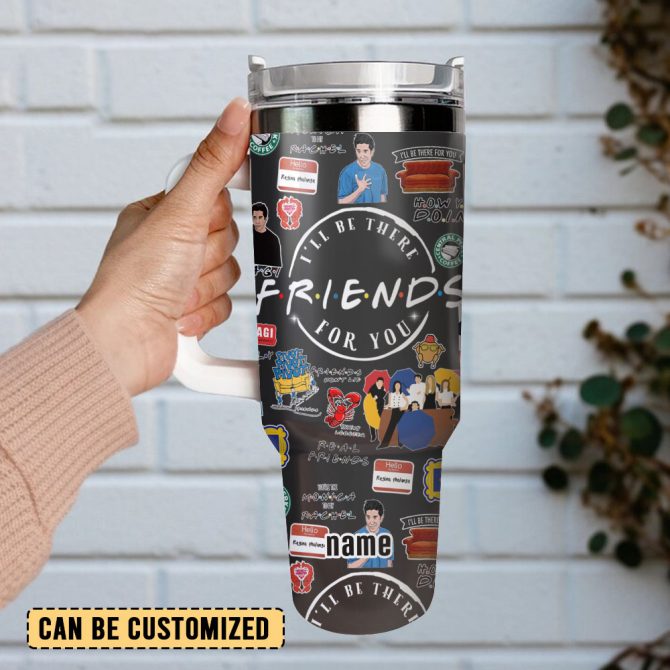 Friends Tv Series Custom Stanley Quencher 40Oz Stainless Steel Tumbler With Handle - Image 2