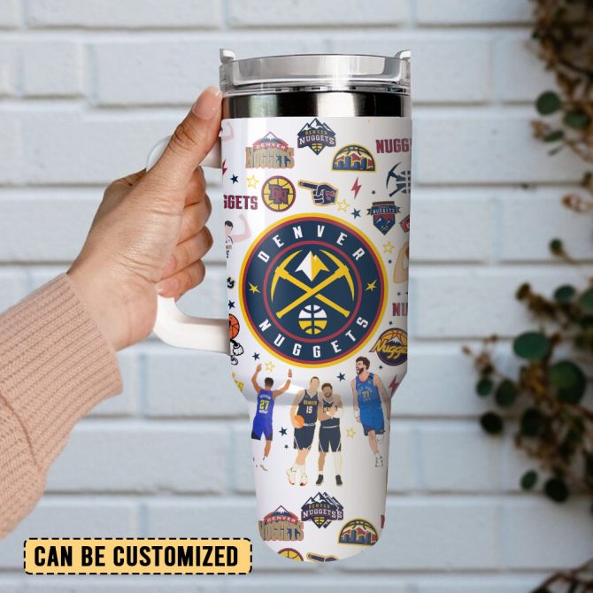 Denver Nuggets Basketball Nba Sport Custom Stanley Quencher 40Oz Stainless Steel Tumbler - Image 2