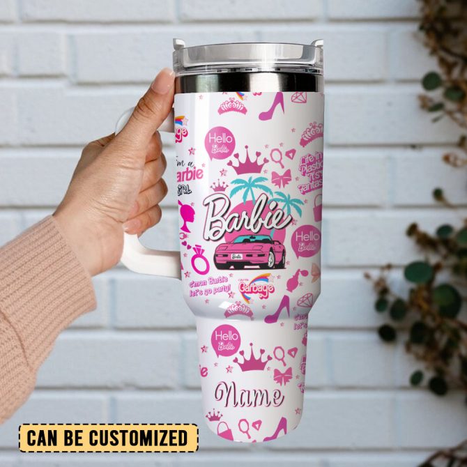 Barbie Movies Custom Stanley Quencher 40Oz Stainless Steel Tumbler - Image 2