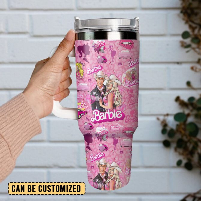 Barbie Movies Custom Stanley Quencher 40Oz Stainless Steel Tumbler - Image 2