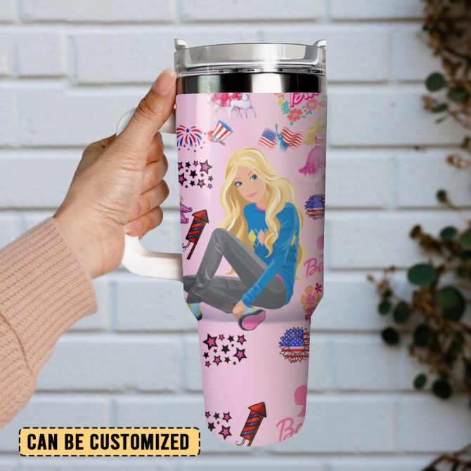 Barbie Movies Custom Stanley Quencher 40Oz Stainless Steel Tumbler - Image 2