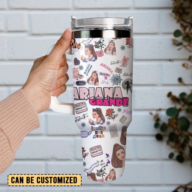 Ariana Grande Music Custom Stanley Quencher 40Oz Stainless Steel Tumbler - Image 2