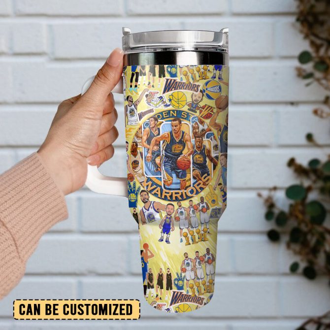 Golden State Warriors Basketball Nba Sport Custom Stanley Quencher 40Oz Stainless Steel Tumbler - Image 2