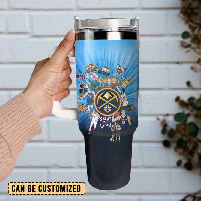 Denver Nuggets Basketball Nba Sport Custom Stanley Quencher 40Oz Stainless Steel Tumbler - Image 2