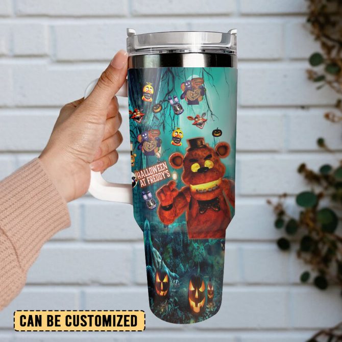 Five Nights At Freddy’S Game Custom Stanley Quencher 40Oz Stainless Steel Tumbler - Image 2