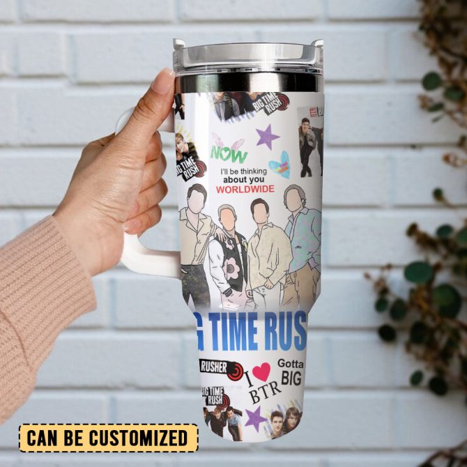 Big Time Rush Music Custom Stanley Quencher 40Oz Stainless Steel Tumbler - Image 2
