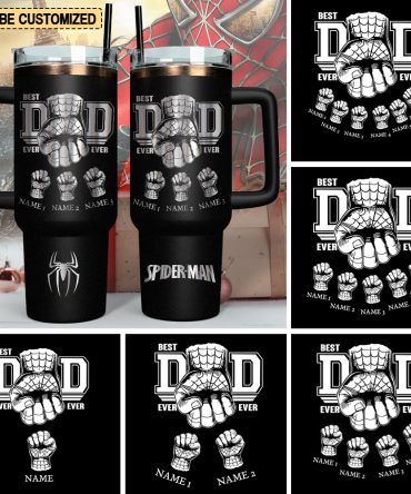 Father #8217;S Day Spider-Man Avengers Movies Custom Stanley Quencher 40Oz Stainless Steel