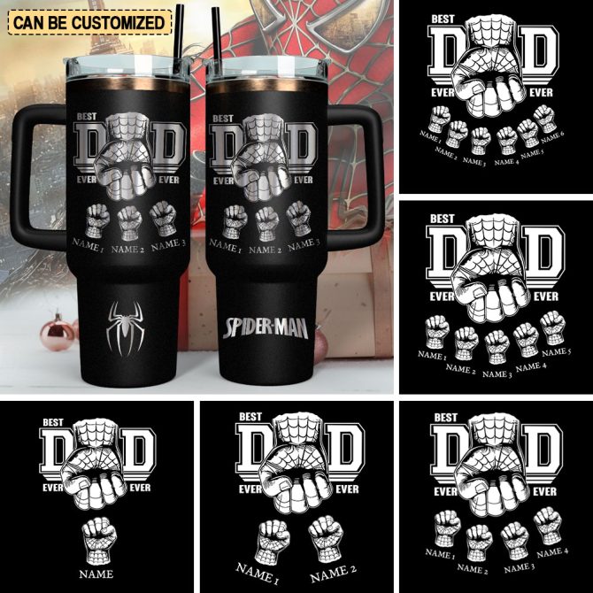 Father #8217;S Day Spider-Man Avengers Movies Custom Stanley Quencher 40Oz Stainless Steel
