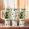 Green Frog Grinch Cartoon Custom Stanley Quencher 40Oz Stainless Steel Tumbler With Handle