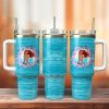 Ariel Little Mermaid Disney Cartoon Custom Stanley Quencher 40Oz Stainless Steel Tumbler With Handle