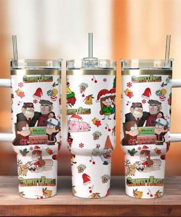 Gravity Falls Tv Series Custom Stanley Quencher 40Oz Stainless Steel Tumbler With Handle