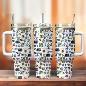 Cartoon Characters Movie Custom Stanley Quencher 40Oz Stainless Steel Tumbler With Handle
