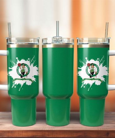 Boston Celtics Basketball Nba Sport Custom Stanley Quencher 40Oz Stainless Steel Tumbler