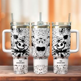 The Nightmare Before Christmas Cartoon Custom Stanley Quencher 40Oz Stainless Steel Tumbler With Handle